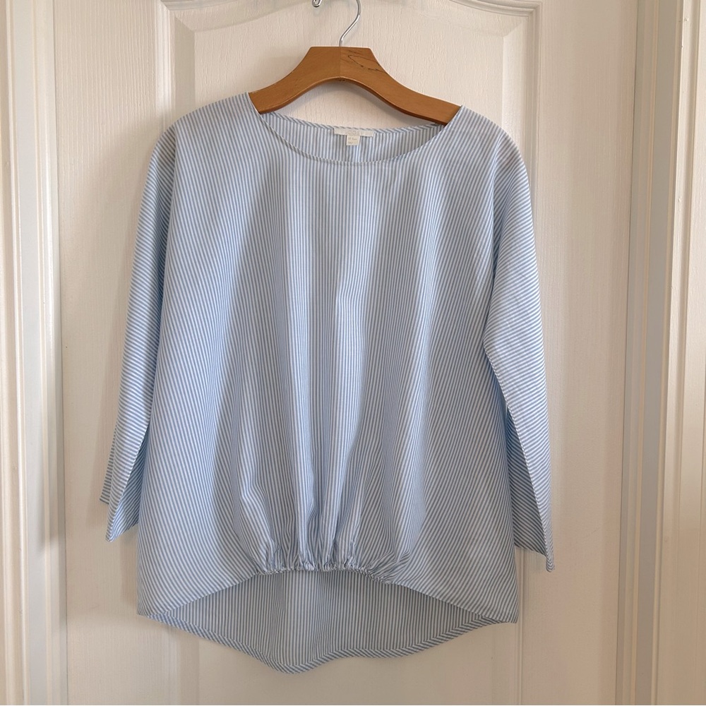COS Blue Asymmetrical Blouse with Relaxed Fit Size 36
